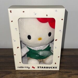 Starbucks Hello Kitty Plush - White, Green & Red